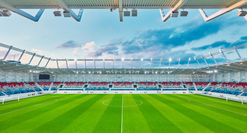 Field and stands of the Stade de Luxembourg